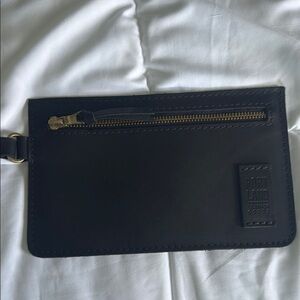Portland Leather Black Wristlet
